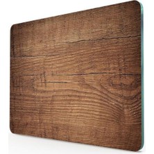 Feyza Design 20X30CM Koyu Ahşap Desenli Cam Kesme Tahtası, Şık ve Kullanışlı Tasarım