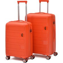 Ççs 2’li Polipropilen Kırılmaz Valiz Seti Orta & Kabin – Sessiz 360° Tekerlekli Dayanıklı Seyahat Bavulu 5236