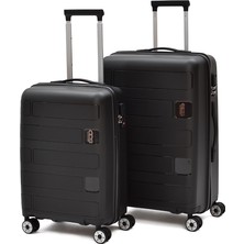 Ççs 2’li Polipropilen Kırılmaz Valiz Seti Orta & Kabin – Sessiz 360° Tekerlekli Dayanıklı Seyahat Bavulu 5236