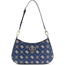 Guess Emelie Logolu Üstten Fermuarlı Omuz Kadın Lacivert El Çantası HWGP9928180-NLO