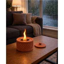 Özgürce El Yapımı Beton Mini Şömine, Modern Masa Üstü Ev Dekoru