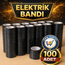 Nistabolje 100 Adet Siyah Elektrik Bandı Kablo Bandı Pvc Izole Bant