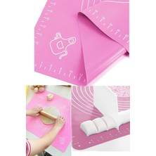 Feyza Design Pratik ve Kaydırmaz Silikon Hamur Açma Matı, Büyük Boy, Kullanışlı Hamur Örtüsü