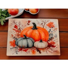 Feyza Design Çiftli Temperli Cam Doğrama Tahtası, Yedek Silikon Ayaklı, Oval, 25X35CM