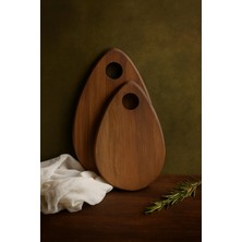 Feyza Design Çiftli Çam Ağacı Kesme ve Sunum Tahtası Seti, Doğal Ahşap Tasarım