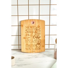 Feyza Design Bambu Kesme Tahtası 28 Cm, Şık ve Dayanıklı Mutfak Gereci