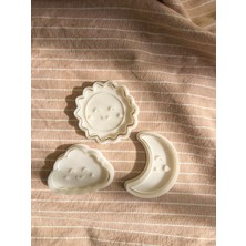 Feyza Design Ay, Güneş ve Bulut Temalı 3’lü Kurabiye Kalıbı Seti