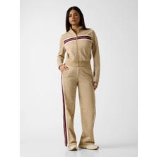 Guess 4g Jakarlı Düz Paça Kadın Bej Eşofman Altı V6GB04K2955-FMC3