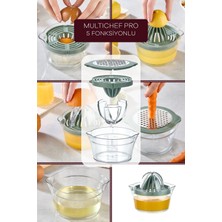 Feyza Design Pratik Çok Fonksiyonlu Rende, Narenciye Sıkacağı, Ölçü Kabı ve Yumurta Ayırıcı