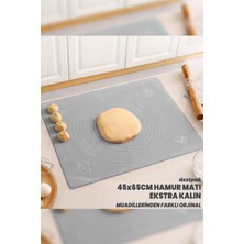 Feyza Design Kalın ve Dayanıklı 45X65CM Silikon Hamur Matı, Kolay ve Pratik Kullanımıyla