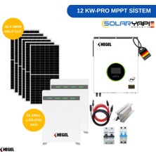 Hegel Tiny House ve Bağ Evi Güneş Enerjisi Paketi - 12 Kw Pro Mppt Lityum Akülü