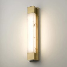 Ronisu Aydınlatma Verona Doğal Mermer Duvar Aplik Krom RA-APLK-3524-52-02