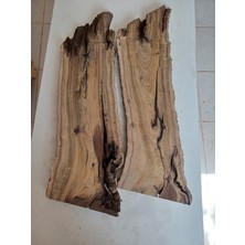 Feyza Design Doğal Sakız Ağacı Tablası, 2'li Set, Zarif ve Şık Dekorasyon Parçası