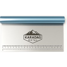 Feyza Design Çelik Hamur Kazıyıcı ve Kesici Spatula, Ölçekli, 25 cm