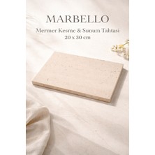 Feyza Design 20X30 cm Mermer Sunum ve Kesme Tahtası, Dekoratif Mutfak Aksesuarı