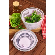 Feyza Design Pratik Salata Kurutucu, Sebze ve Yeşillikler Için Yıkama ve Kurutma Kabı