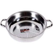 Feyza Design 2 No Ayaklı Kulplu Kevgir, 27 Cm, Pratik ve Dayanıklı Süzgeç