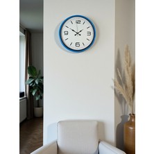 Mcg 36 cm Mavi Dekoratif Duvar Saati