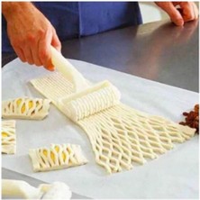 Feyza Design Pratik Tart ve Hamur Şekillendirme Kafesi Kesici Ruletli Set