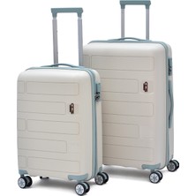 Ççs 2’li Polipropilen Kırılmaz Valiz Seti Orta & Kabin – Sessiz 360° Tekerlekli Dayanıklı Seyahat Bavulu 5236