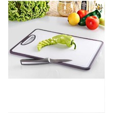 Feyza Design Büyük 35X25 cm Kaydırmaz Mutfak Kesme Tahtası, Sebze ve Ekmek Doğrama