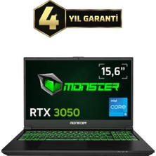Monster Abra A5 V21.5.4 Intel Core I5 12450H 16 GB 1tb SSD Rtx 3050 Freedos 15,6" 144 Hz Oyun Bilgisayarı