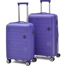 Ççs 2’li Polipropilen Kırılmaz Valiz Seti Orta & Kabin – Sessiz 360° Tekerlekli Dayanıklı Seyahat Bavulu 5236