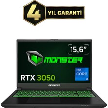 Monster Abra A5 V21.7.5 Intel Core i7 13700H 32 GB 1 TB SSD 4 GB RTX 3050 Windows 11 15,6" 144 Hz Oyun Bilgisayarı