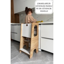 Çıkarılabilir Güvenlik Panelli Öğrenme Kulesi Bebek Öğrenme Kulesi