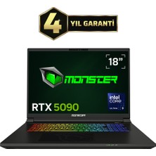 Monster Semruk S8 V1.2 Intel Ultra Core 9 275HX 32 GB RAM 1 TB SSD 24 GB RTX 5090 FreeDOS 18" 240 Hz Oyun Bilgisayarı