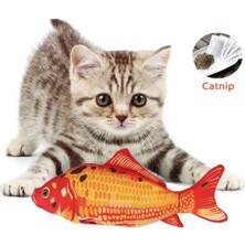 Tineke Peluş Kedi Oyuncağı Renkli Balık Catnip İçeren Yumuşak Malzeme ile 1 Adet Eğlenceli Oyun