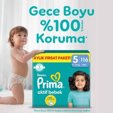 Prima Aktif Bebek, Bebek Bezi 5 Numara, 116 adet