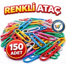 Nistabolje 150 Adet Renkli Ataş Plastik Kaplamalı Ataç Kıstırgaç