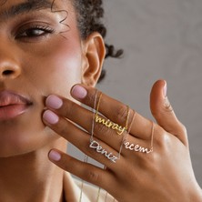 Eski Jewelry Taşlı Isim Kolye | 925 Gümüş