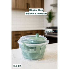 Feyza Design Büyük Boy Salata Kurutucu - Pratik ve Kolay Meyve Sebze Yeşillik Yıkama Kabı