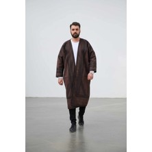 bilqasmi Erkek Uzun Klasik Kürk Palto Görünümlü Kışlık Dış Giyim Unisex