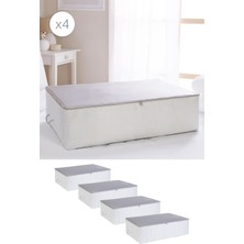 Ocean Home Textile 4 Adet Mega Boy Gri Çizgili Baza Altı Yastık Yorgan Kazak Hurcu 74 x 46 x 22 cm