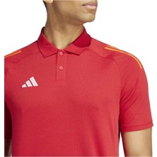 Adidas Tiro 24 Polo Erkek Tişört Kırmızı Günlük Kullanım için Rahat Kesim