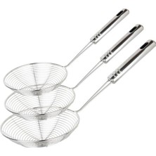 Feyza Design Paslanmaz Çelik Patates ve Sebze Kızartma Süzgeç Seti