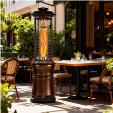 Özgürce Şömine Isıtıcısı Bakır Renkli Tüplü Dekoratif Bahçe Sıcaklığı