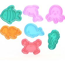 Feyza Design Deniz Hayvanları Temalı Kurabiye Kalıbı Seti, Eğlenceli ve Renkli Tasarımlar