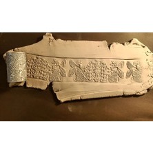 Feyza Design 5,5 cm Doku Rulosu Antik Sümer ve Babil Desen Seramik Kil Kalıp