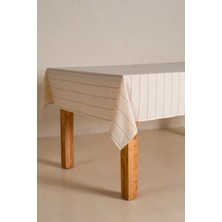 Koza Home Graın %100 Pamuk Masa Örtüsü Krem-Kiremit 140X200 cm 2599