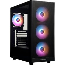 Bitfenix Grafi Black 4X120MM Frgb Fan Mesh Temperli Cam USB 3.0 Mid Tower Atx Gaming Kasa (Bfc-Grm-Kkgsk-4f)