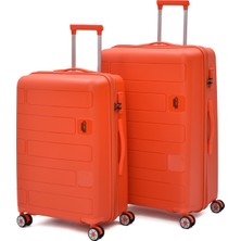 Ççs 2’li Polipropilen Kırılmaz Valiz Seti Büyük & Orta – Sessiz 360° Tekerlekli Dayanıklı Seyahat Bavulu 5236