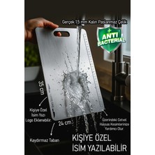 Feyza Design Kişiye Özel Isme Kazımalı Çelik Mutfak Kesme ve Doğrama Tahtası