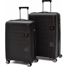 Ççs 2’li Polipropilen Kırılmaz Valiz Seti Büyük & Orta – Sessiz 360° Tekerlekli Dayanıklı Seyahat Bavulu 5236