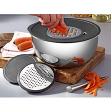 Feyza Design Çok Amaçlı Rendeli ve Saklama Kabı, 24 Cm, 4 Litre
