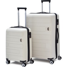 Ççs 2’li Polipropilen Kırılmaz Valiz Seti Büyük & Kabin – Sessiz 360° Tekerlekli Dayanıklı Seyahat Bavulu 5236