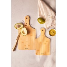 Feyza Design Bambu Arvin 2'li Kesme Tahtası, Şık ve Dayanıklı Mutfak Gereci